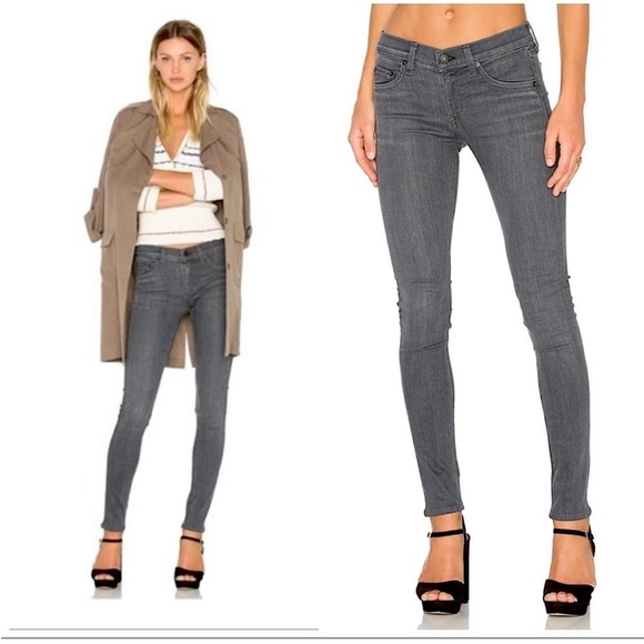 rag & bone Denim - Rag and Bone Charcoal Skinny Jeans